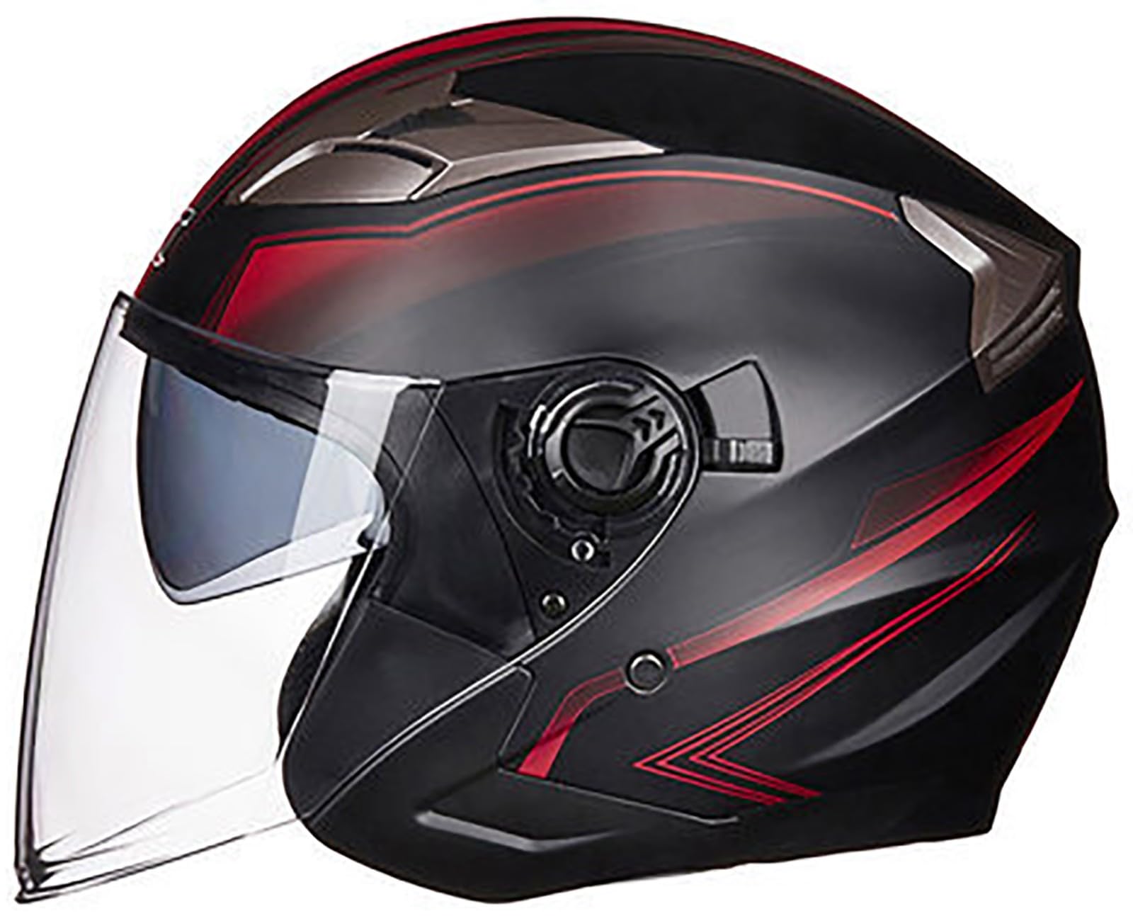 Amazon.co.jp: オープンフェイスオートバイジェットヘルメット、大人